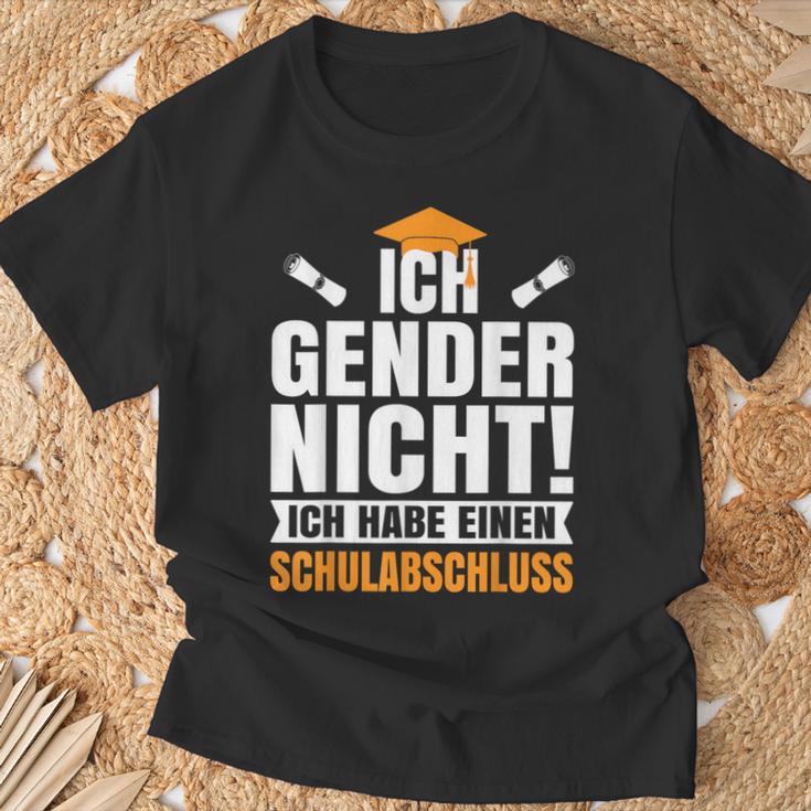 Ich Gender Nicht, Schulabschluss Besitzer Schwarzes T-Shirt Geschenke für alte Männer