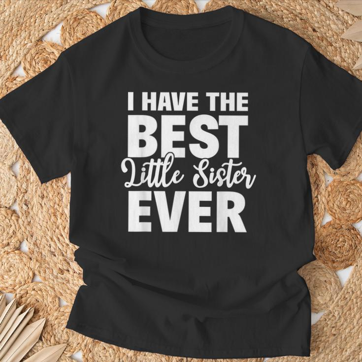 Ich Habe Die Beste Kleine Schwester T-Shirt, Geschwister Liebe Tee Geschenke für alte Männer