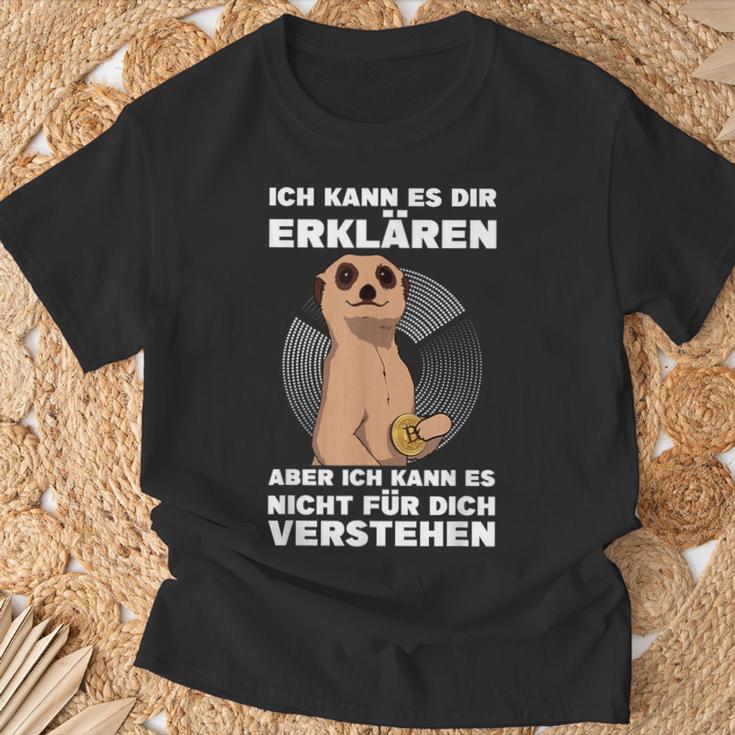 Ich Kann Es Dir Klaren Krypto Trader Miner Btc Bitcoin T-Shirt Geschenke für alte Männer