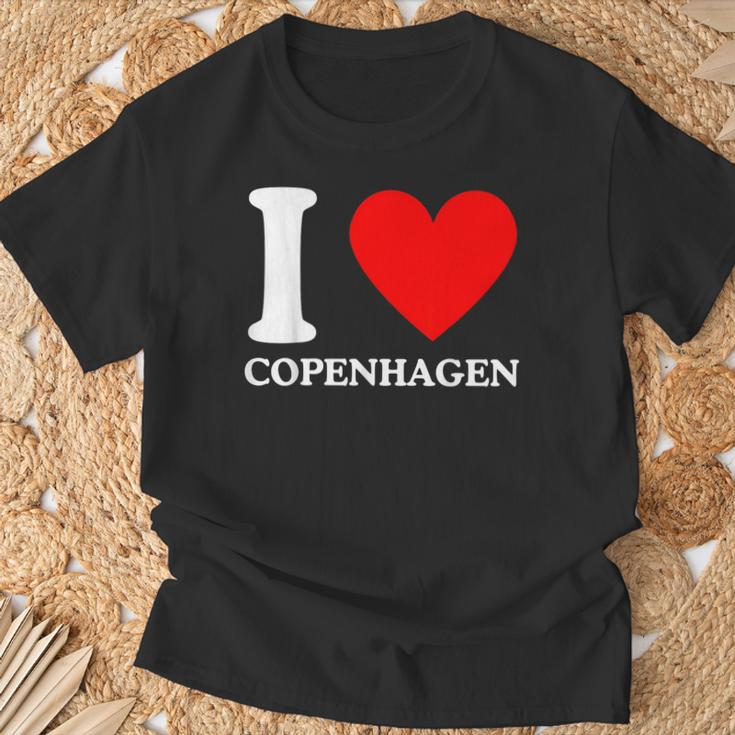 Ich Liebe Copenhagen I Heart Copenhagen T-Shirt Geschenke für alte Männer