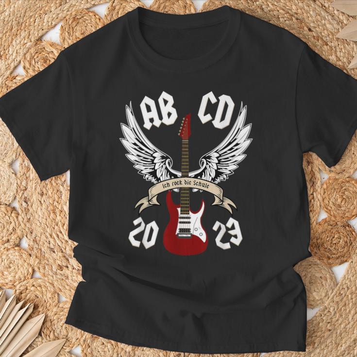 Ich Rock Die Schule Erste Klasse Schulanfänger 2023 Abcd T-Shirt Geschenke für alte Männer