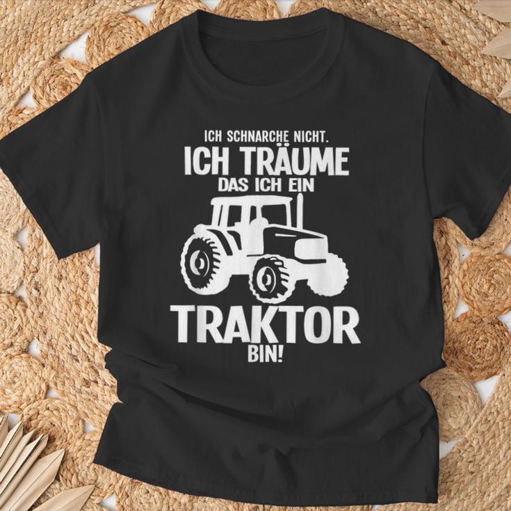 Ich Träume Ich Bin Ein Traktor Farmers Black S T-Shirt Geschenke für alte Männer