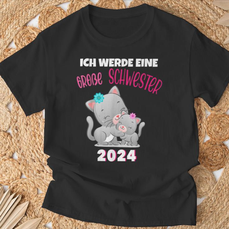 Ich Werde Eine Große Schwester 2024 Cat T-Shirt Geschenke für alte Männer