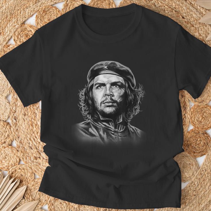 Ikonisches Portrait Schwarz T-Shirt, Stilvolle Grafik-Mode Geschenke für alte Männer