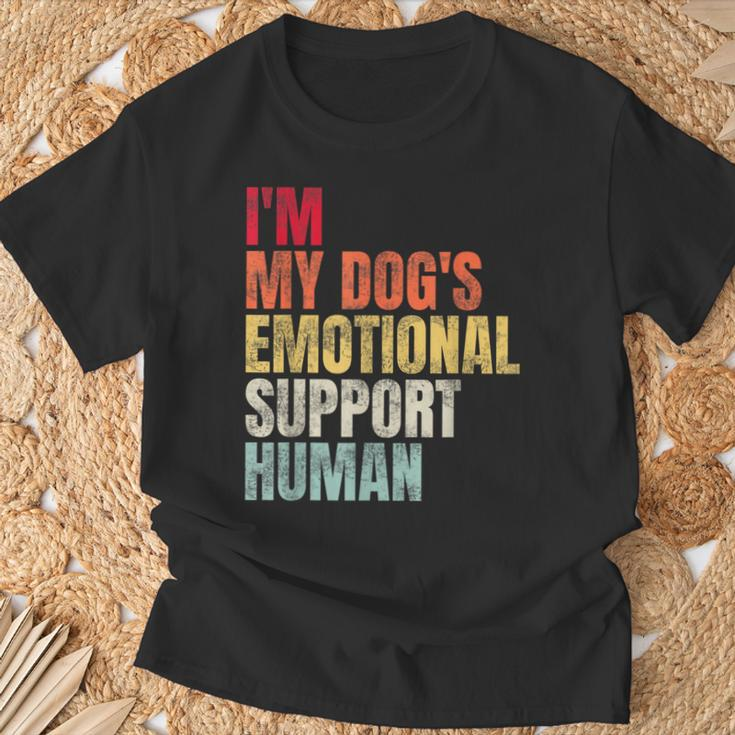 I'm My Dog's Emotional Support-Human T-Shirt Gifts for Old Men