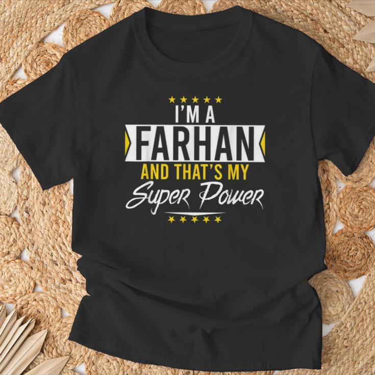 I’M An Farhan And That’S My Superpower Family Name Farhan T-Shirt Gifts for Old Men