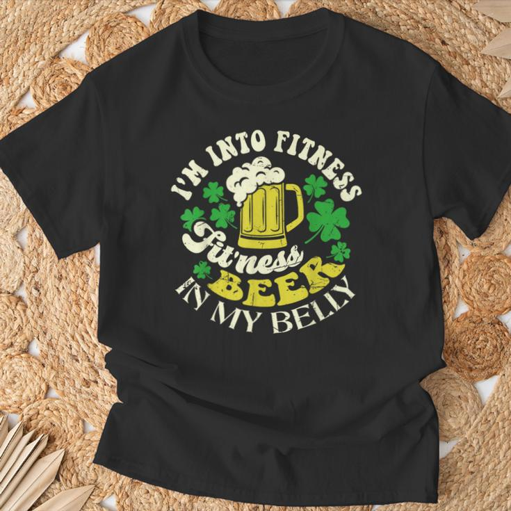 I'm Into Fitness Beer In My Belly St Patrick's Day T-Shirt Gifts for Old Men