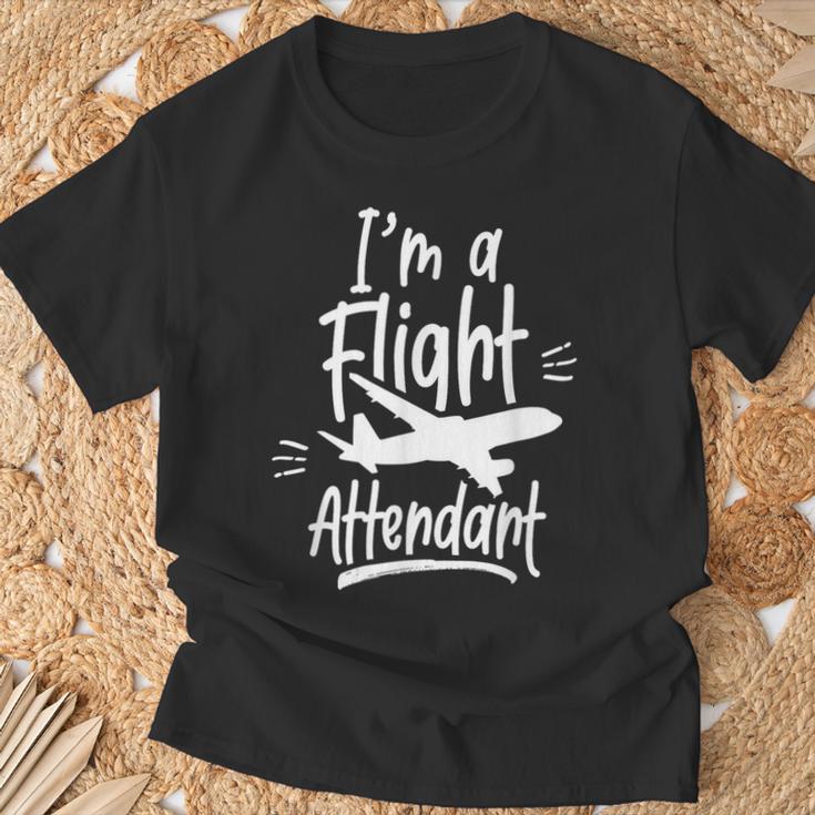 I'm A Flight Attendant Airplane Cabin Crew Steward T-Shirt Gifts for Old Men