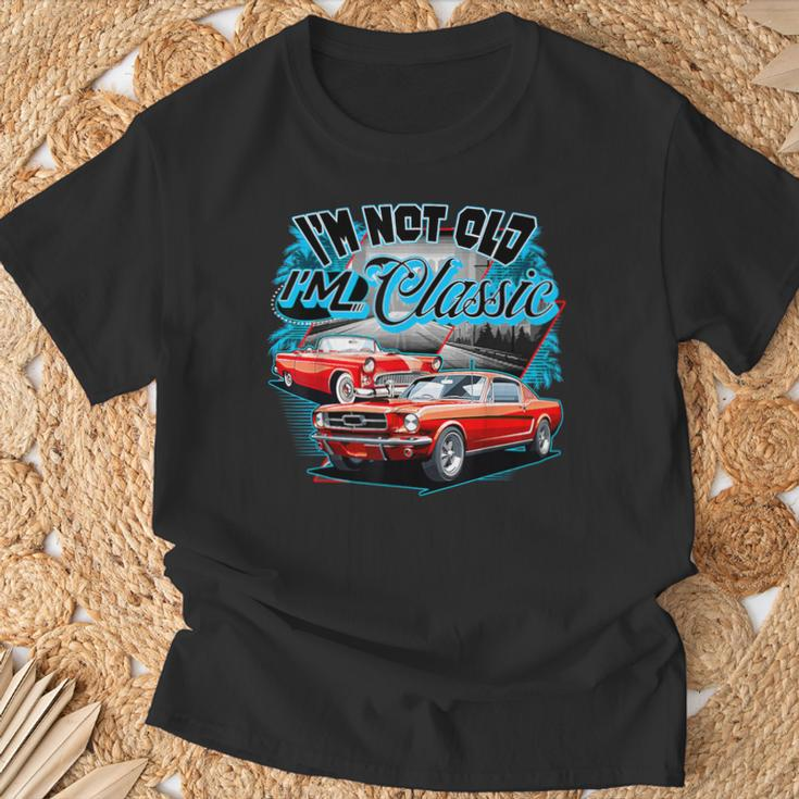 I'm Not Old I'm Classic Car Retro 80S 70S 60S 50S Old People T-Shirt Gifts for Old Men