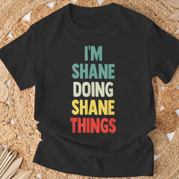 I'm Shane Doing Shane Things Fun Personalized Name Shane T-Shirt Gifts for Old Men