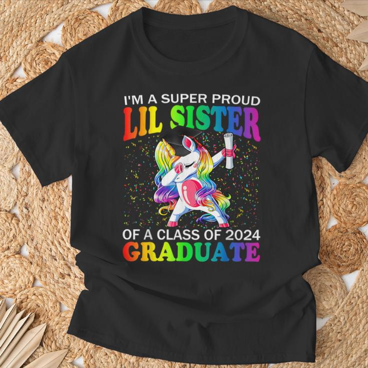 I'm A Super Proud Lil Sister Of A Class Of 2024 Graduate T-Shirt Gifts for Old Men