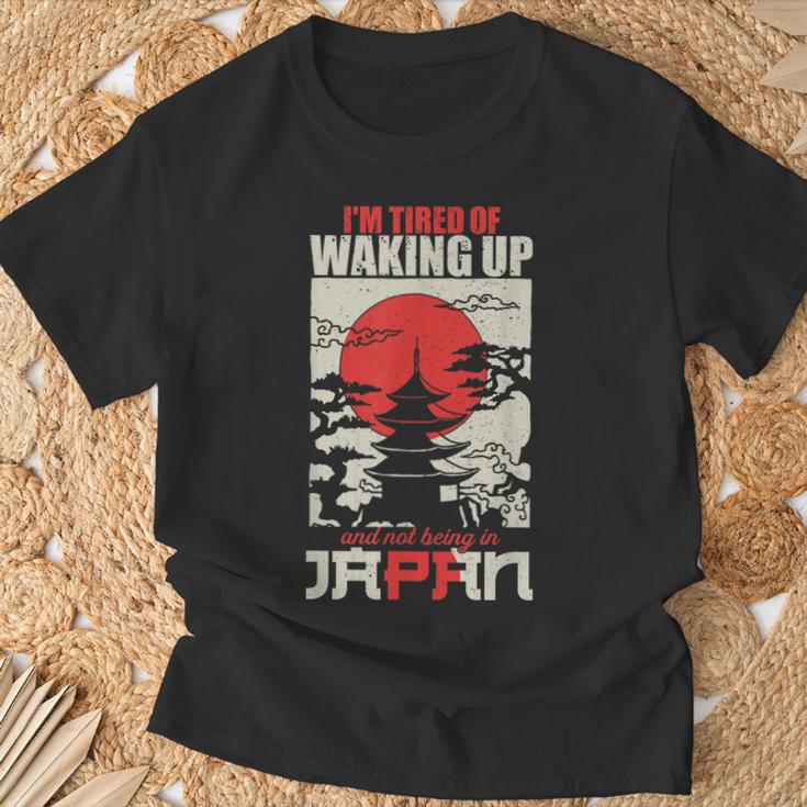 I'm Tired Of Waking Up And Not Being In Japan Japanese T-Shirt Gifts for Old Men