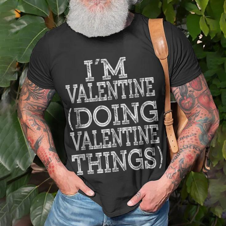 I'm Valentine Doing Valentine Things Family Reunion Name T-Shirt Gifts for Old Men