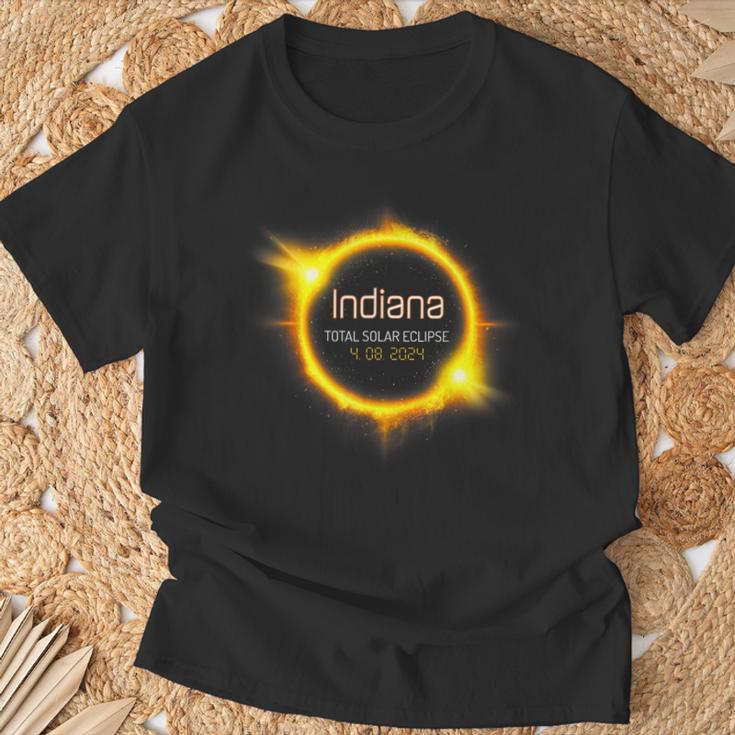 Indiana Total Solar Eclipse America April 040824 Usa T-Shirt Gifts for Old Men