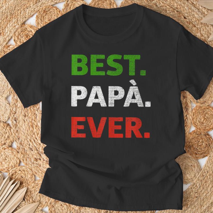 Italienisches Geschenk Füräter – Bester Papa Aller Zeiten Auf Italienisch T-Shirt Geschenke für alte Männer