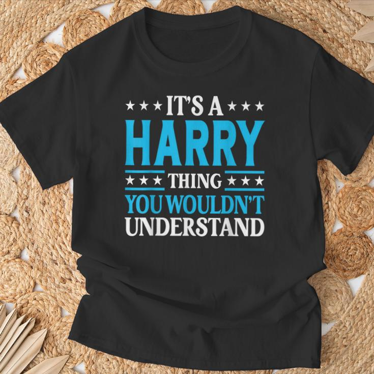 It's A Harry Thing Surname Team Family Last Name Harry T-Shirt Gifts for Old Men