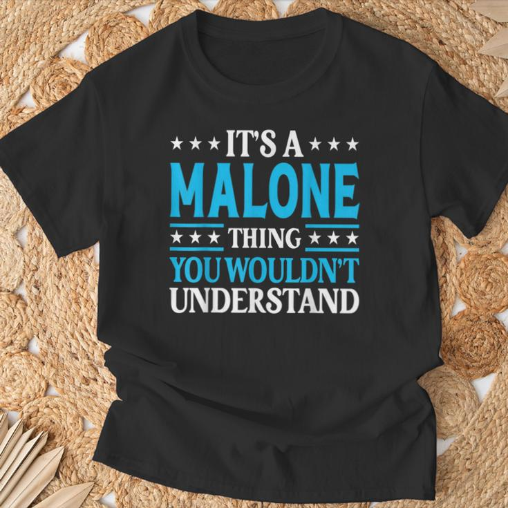 It's A Malone Thing Surname Family Last Name Malone T-Shirt Gifts for Old Men