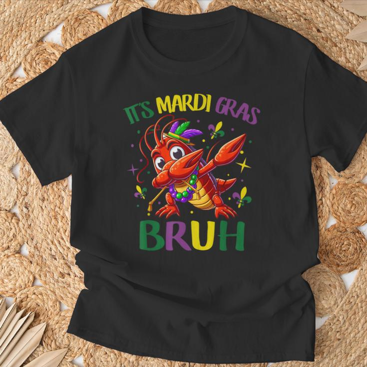 It's Mardi Gras Bruh Dabbing Crawfish Carnival T-Shirt Gifts for Old Men