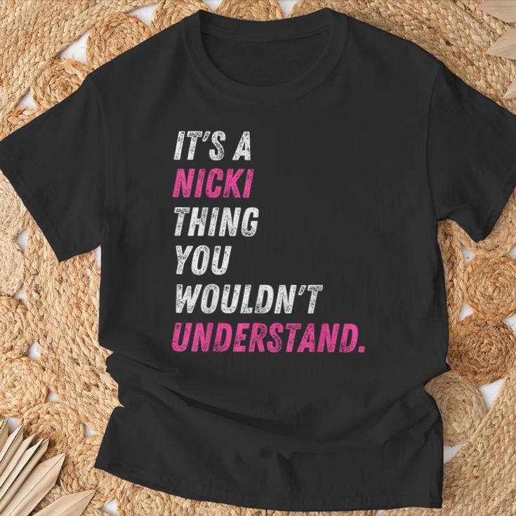 It's A Nicki Thing You Wouldn't Understand Nicki Vintage T-Shirt Gifts for Old Men