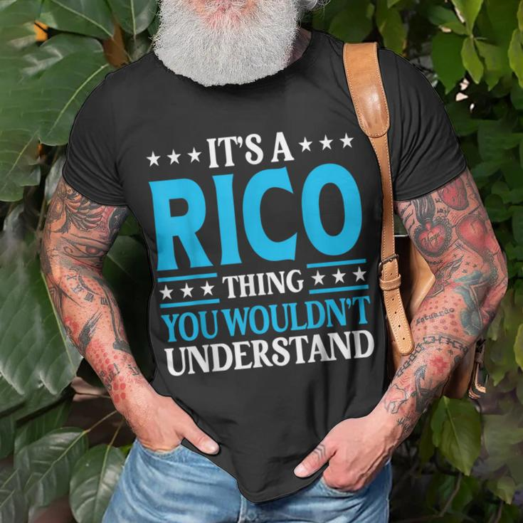 It's A Rico Thing Surname Team Family Last Name Rico T-Shirt Gifts for Old Men