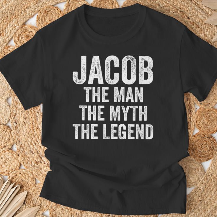 Jacob The Man The Myth The Legend First Name Jacob T-Shirt Gifts for Old Men