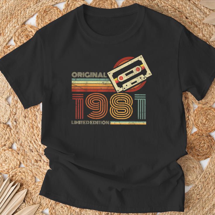 Jahrgang 1981 Retro Geburtstags Zum 43 Geburtstag T-Shirt Geschenke für alte Männer