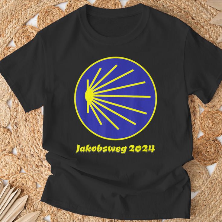 Jakobsweg 2024 Pilgrim Shell T-Shirt Geschenke für alte Männer