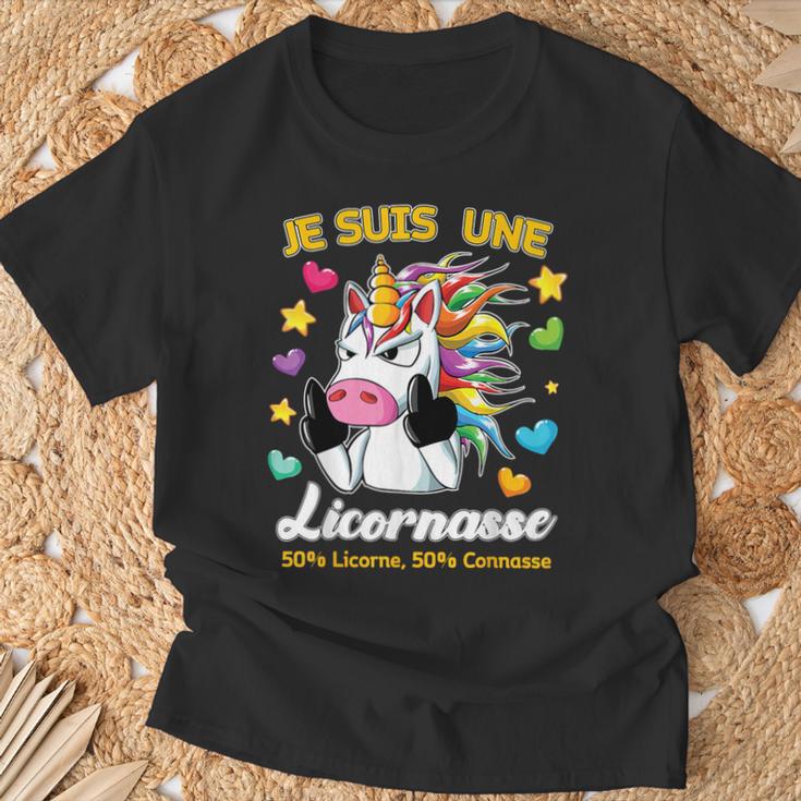 Je Suis Une Licornasse 50 Licorne 50 Connasse Humour Drôle T-Shirt Cadeaux pour les vieillards