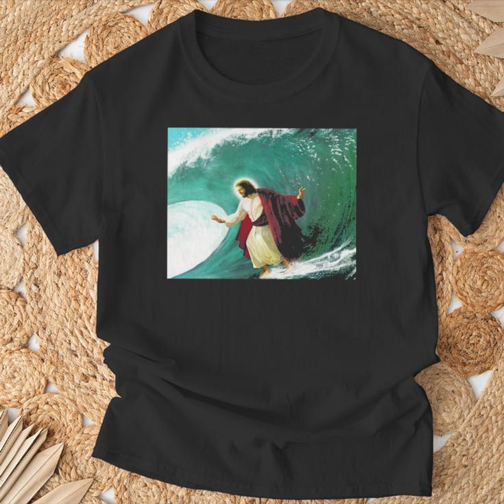 Jesus Walking Water Evangelical Christian T-Shirt Gifts for Old Men