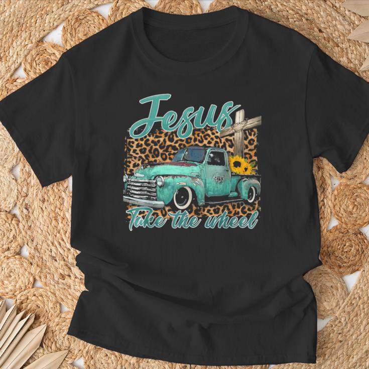 Jesus Take The Wheel Inspirational Quotes For Christian T-Shirt Gifts for Old Men