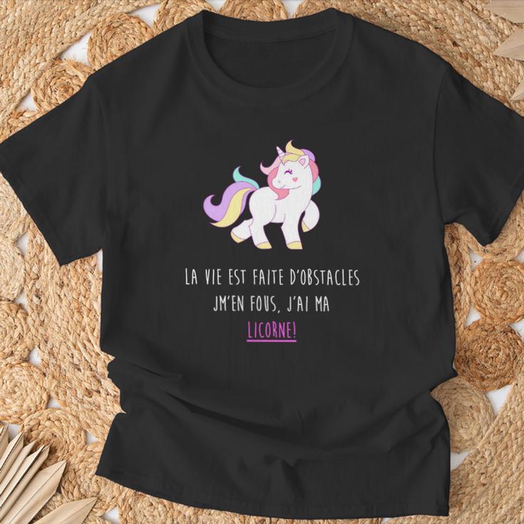 Jm'en Fous J'ai Ma Licorne T-Shirt Cadeaux pour les vieillards