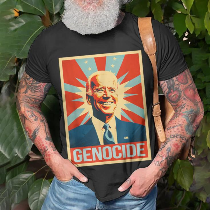 Joe Biden Genocide Anti Biden Conservative Political T-Shirt Gifts for Old Men