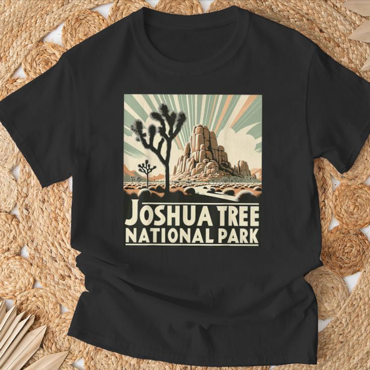 Joshua Tree National Park Vintage Hiking Camping Outdoor T-Shirt Gifts for Old Men