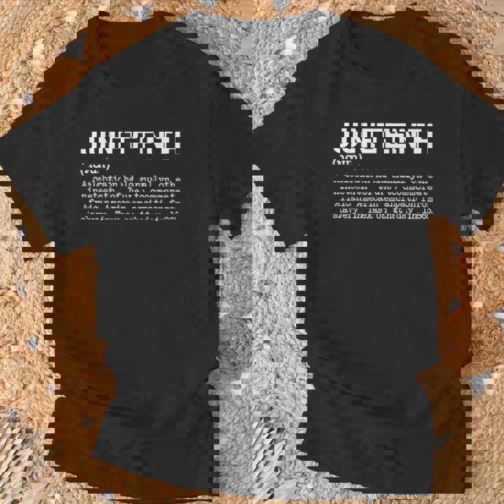 Junenth Definition Black African American Women T-Shirt Gifts for Old Men