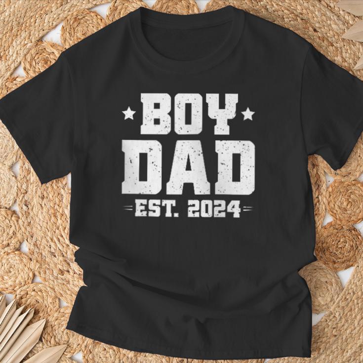 Junge Papa Est 2024 Gefördert Um Papa Zu Werden Neuerateratertag Kapuzenjacke T-Shirt Geschenke für alte Männer