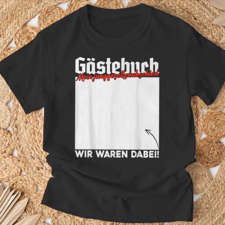 Junggesellenabschied Party Gästebuch Unterschrift Jga T-Shirt Geschenke für alte Männer