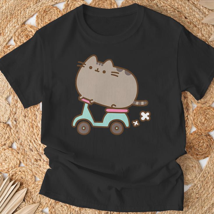 Katzen-Scooter T-Shirt, Unisex Lustiges Motiv für Herren und Damen Geschenke für alte Männer