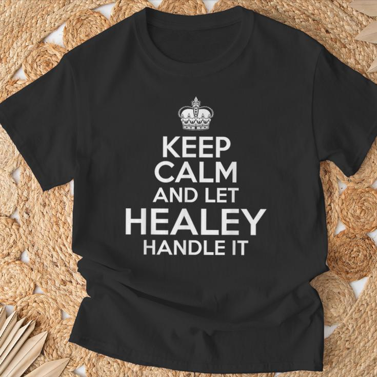 Keep Calm And Let Healey Handle It Custom Name T-Shirt Gifts for Old Men