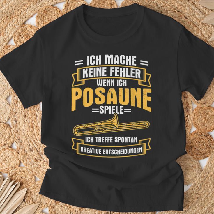 Keine Fehlen Trombone Trombone Wind Band Musician T-Shirt Geschenke für alte Männer