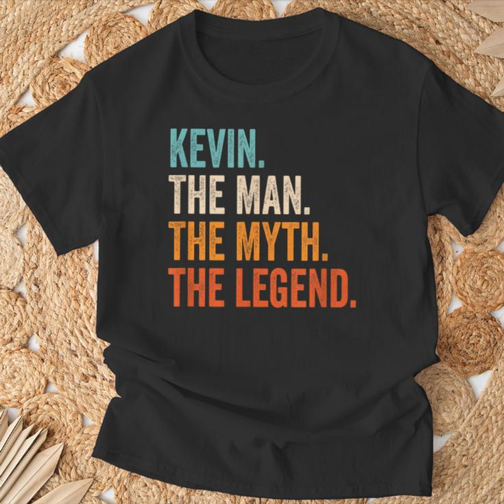 Kevin The Man The Myth The Legend First Name Kevin T-Shirt Gifts for Old Men