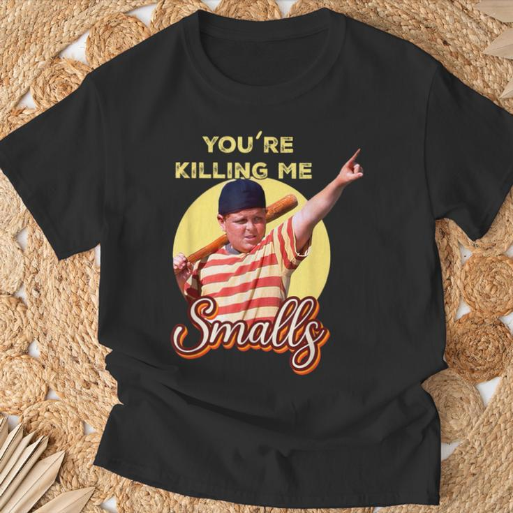 Your Killing Me Smalls Baseball Humor Quote Distressed T-Shirt Gifts for Old Men