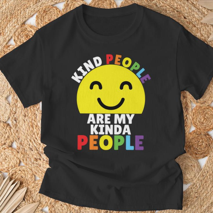 Kind People Are My Kinda People Kindness Smiling T-Shirt Gifts for Old Men