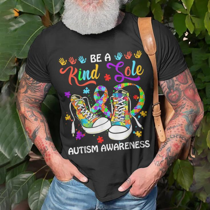Be A Kind Sole Autism Awareness Puzzle Shoes Be Kind T-Shirt Gifts for Old Men