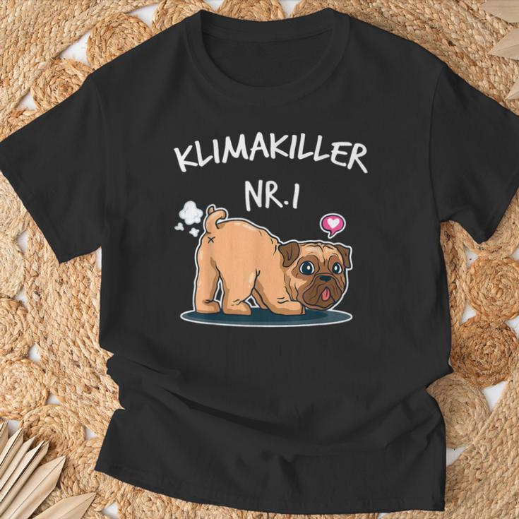 Klimakiller No 1 Cute Pug Dog Lover T-Shirt Geschenke für alte Männer