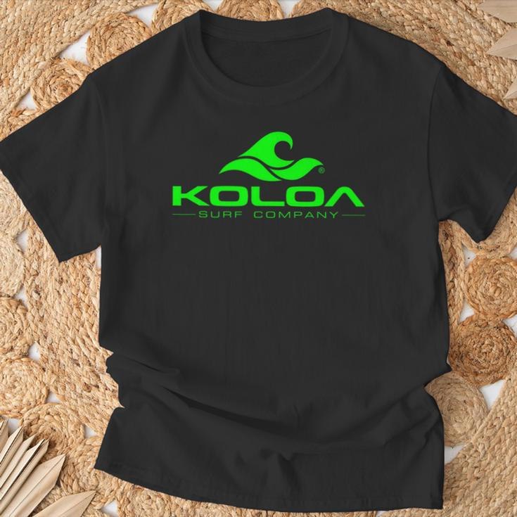 Koloa Surf Classic Wave Green Logo T-Shirt Gifts for Old Men
