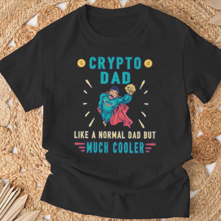 Krypto Dad Bitcoin Miner Lustige Kryptowährung Papa T-Shirt Geschenke für alte Männer