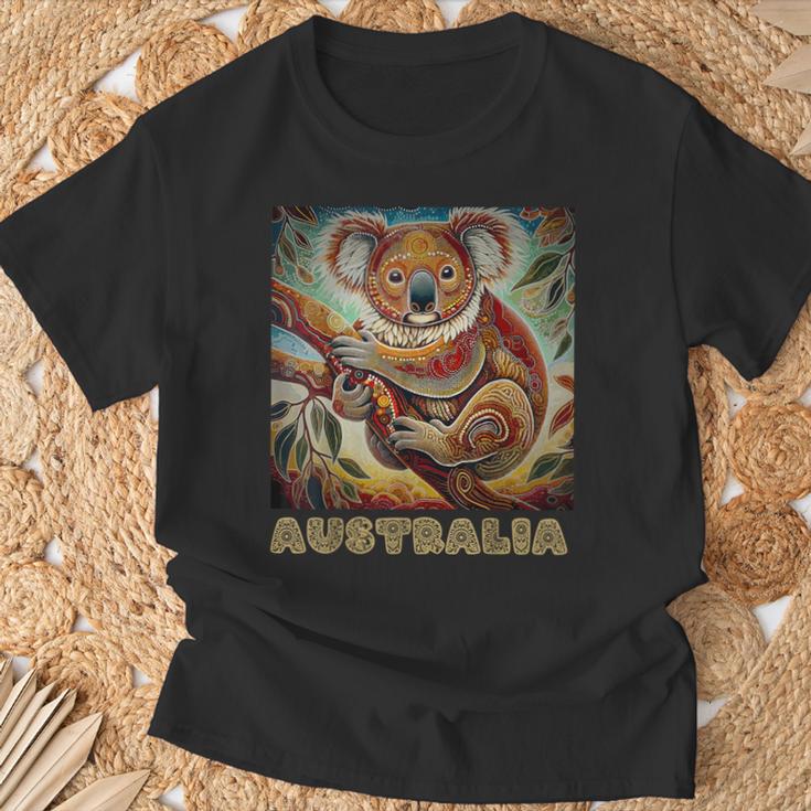 Kunst Der Australischen Aborigines T-Shirt Geschenke für alte Männer