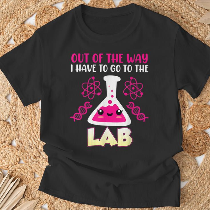 Lab Assistant Saying Out Of The Way Go To Lab Chemist T-Shirt Gifts for Old Men