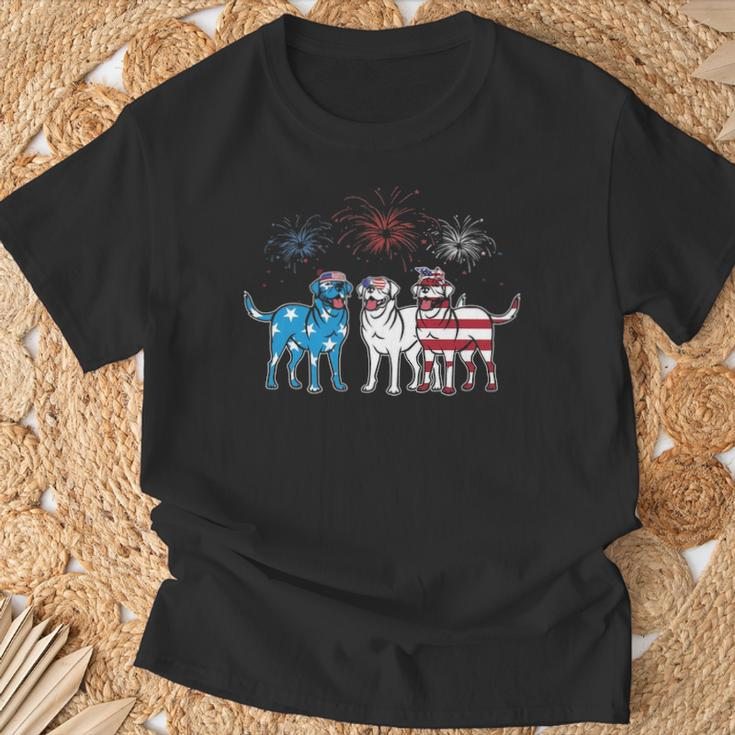 Labrador American Flag Usa 4Th Of July For Dog Lover T-Shirt Gifts for Old Men