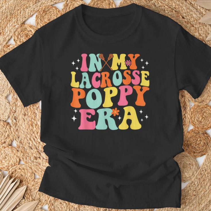 In My Lacrosse Poppy Era Retro Game Day Groovy T-Shirt Gifts for Old Men